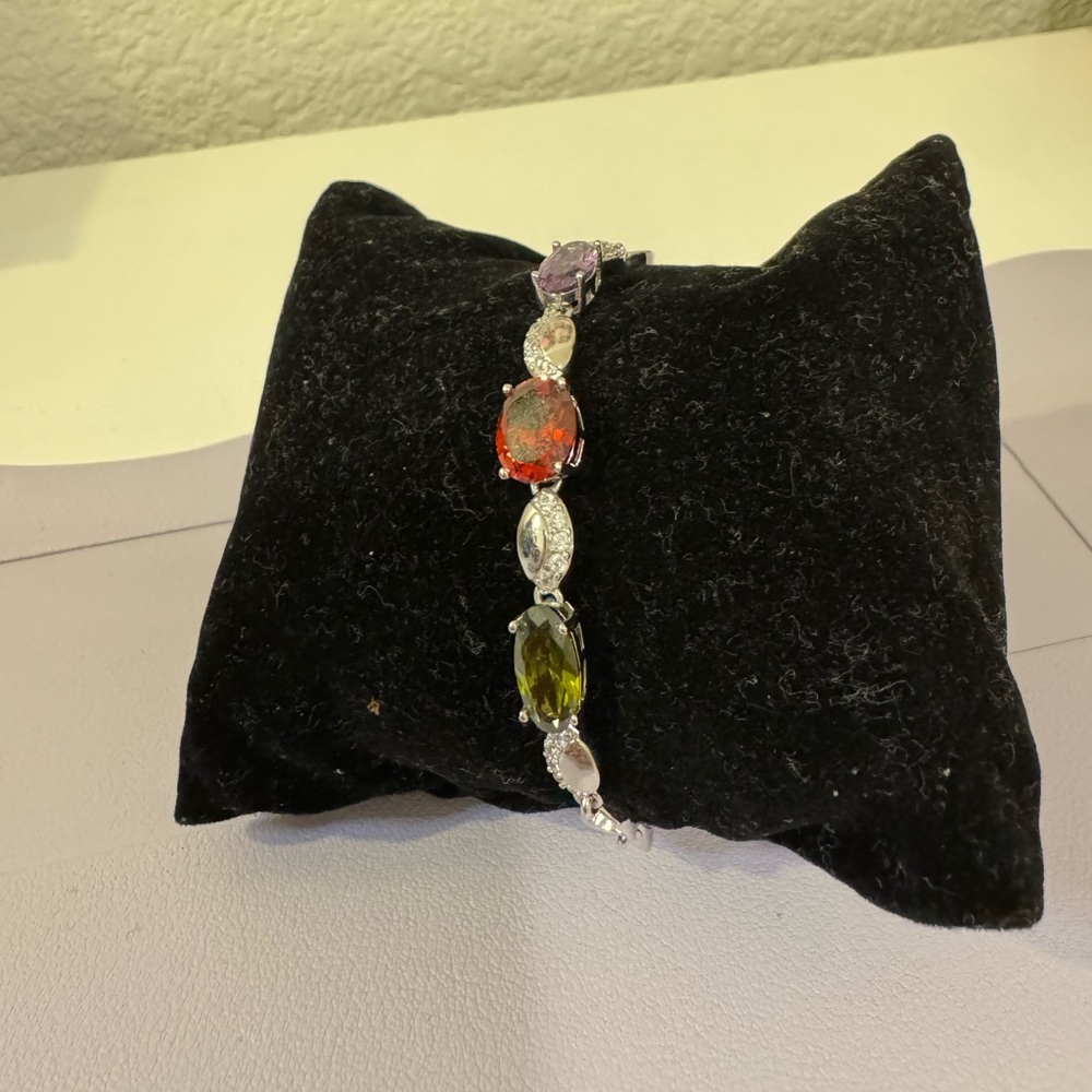 3 for $15 🧿
 -Elegant Multi-Color Gemstone Bracelet stainless steel
